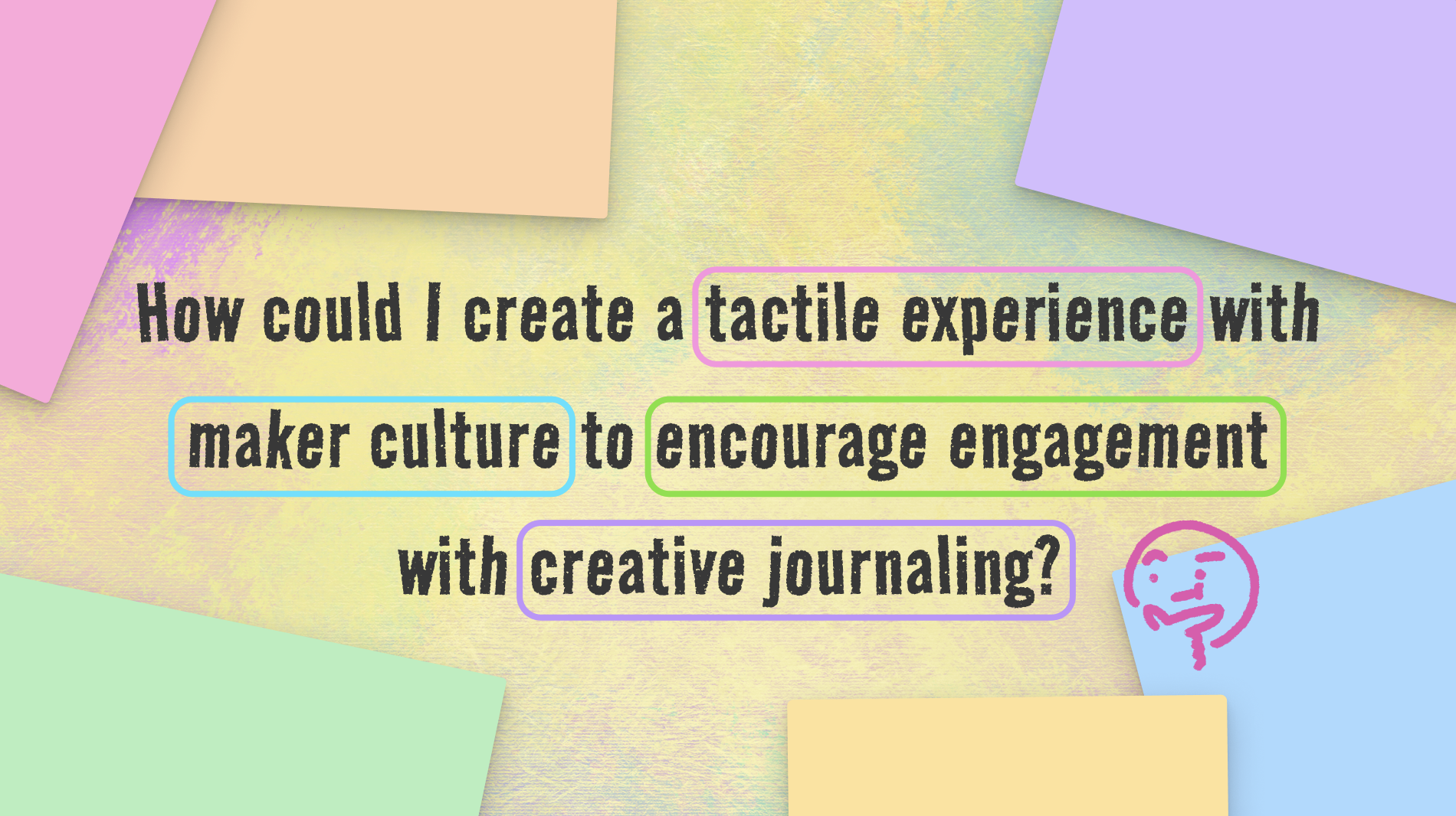 How could I create a tactile experience with maker culture to encourage engagement with creative journaling?